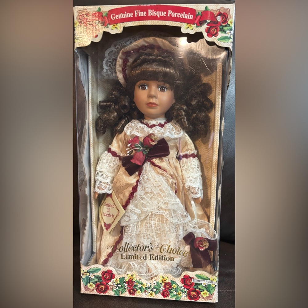 Collector's Choice Bisque Porcelain Doll Limited Edition Certificate NIB